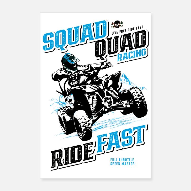 Quad Racing Geschwindigkeit Poster 40x60 cm