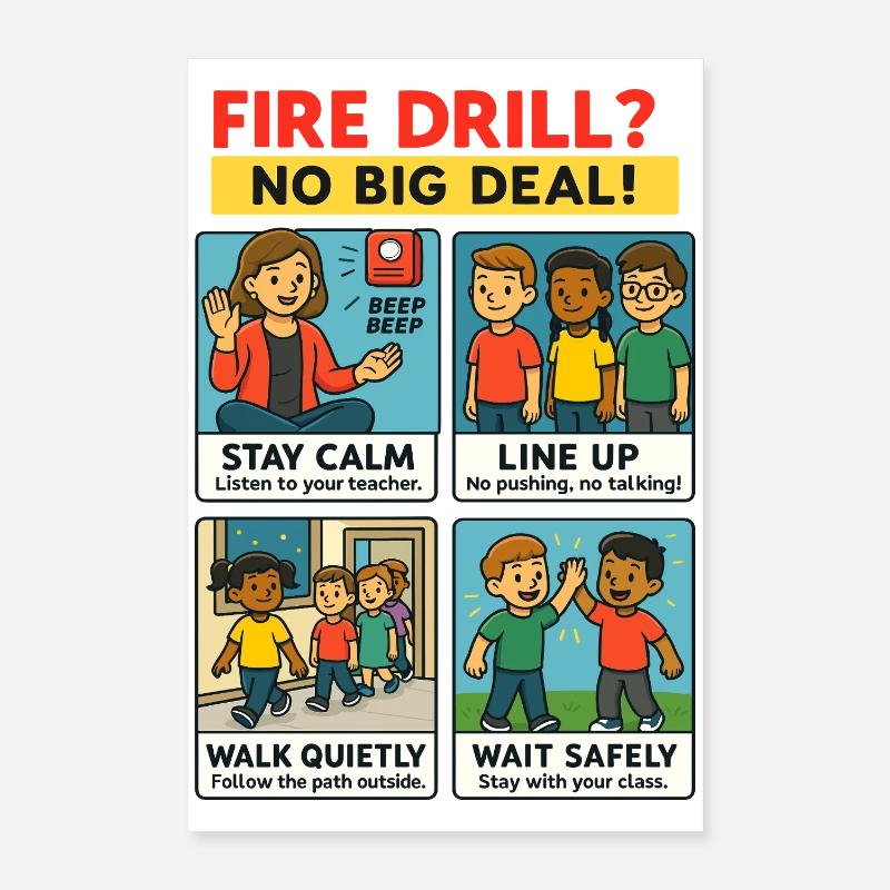 Fire alarm made easy Poster 16" x 24" (40x60 cm)