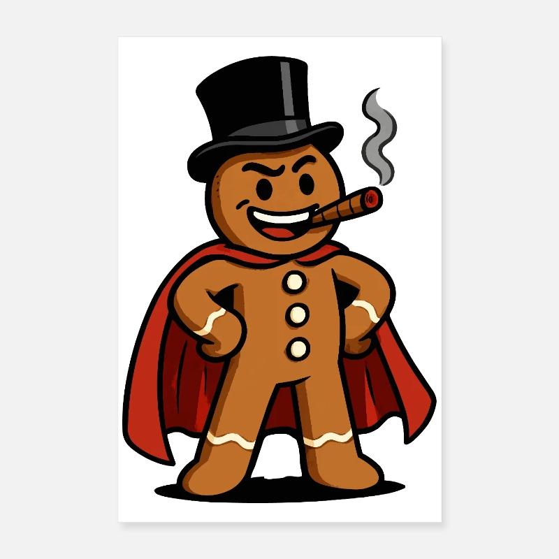 Gingerbread hero with cigar Poster 16" x 24" (40x60 cm)