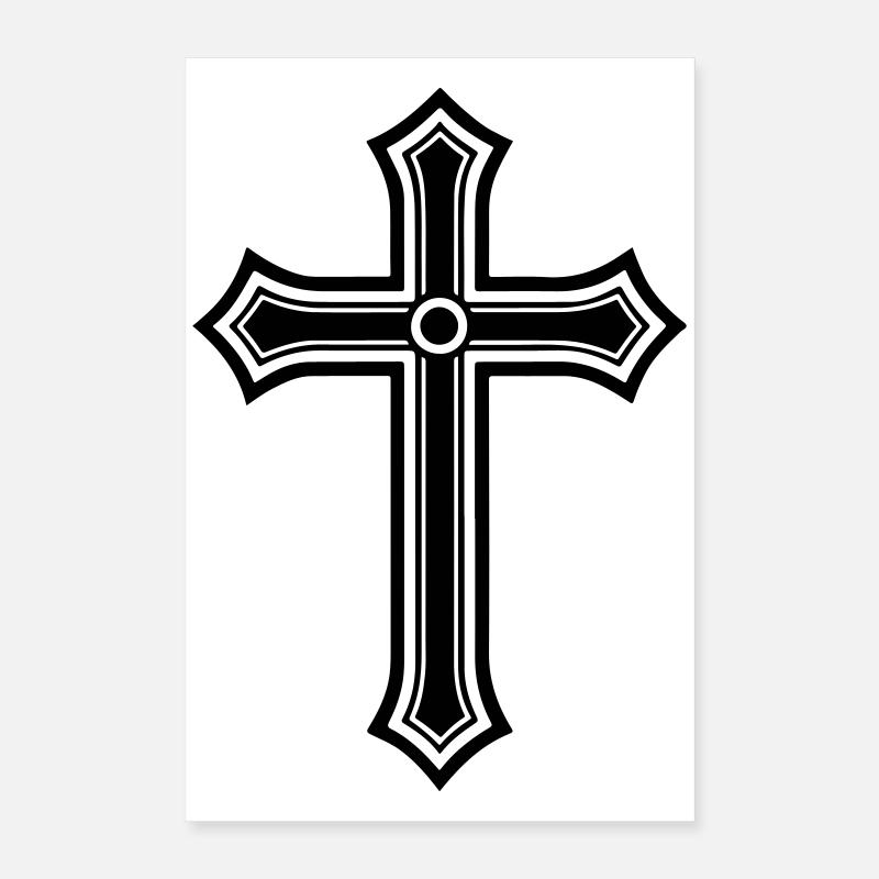 Symbole chrétien croisé Poster 40 x 60 cm