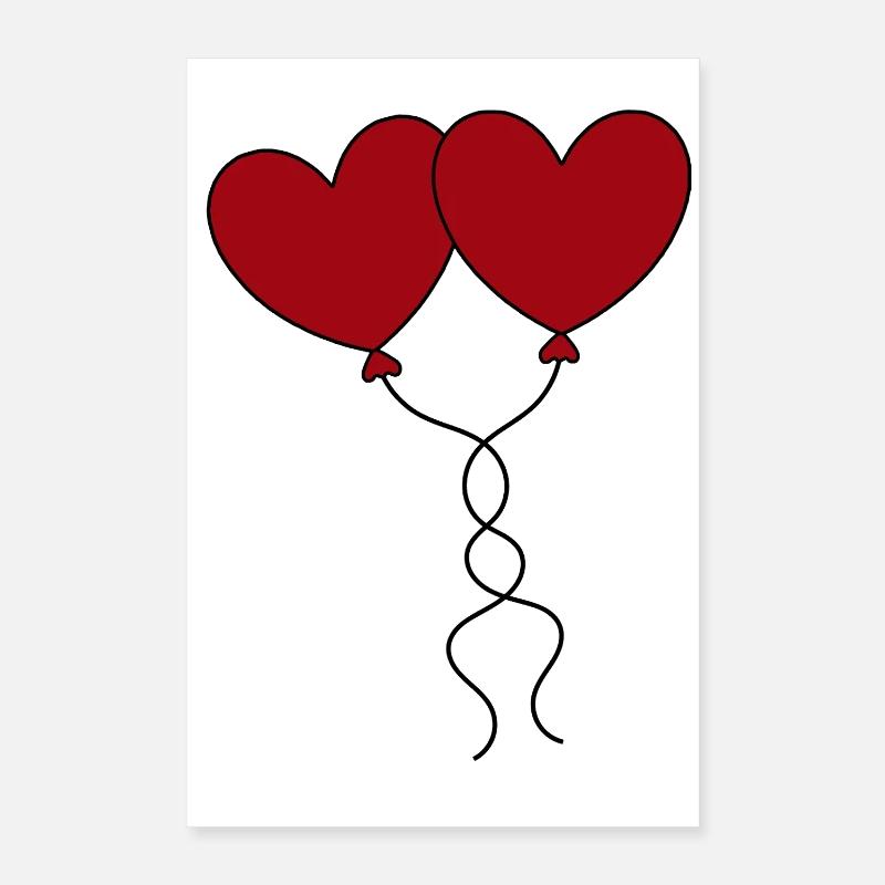 rotes herz rot Geschenk Valentinstag Poster 40x60 cm