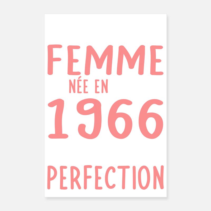 Anniversaire 60 ans - Née en Mai 1966 Poster 40 x 60 cm