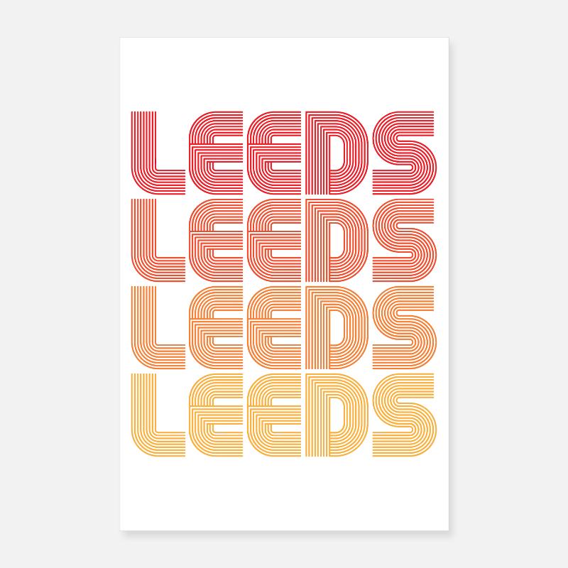 Leeds Gradient Repeats Poster 16" x 24" (40x60 cm)