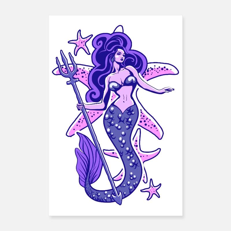 Sirène Pin-up Poster 40 x 60 cm