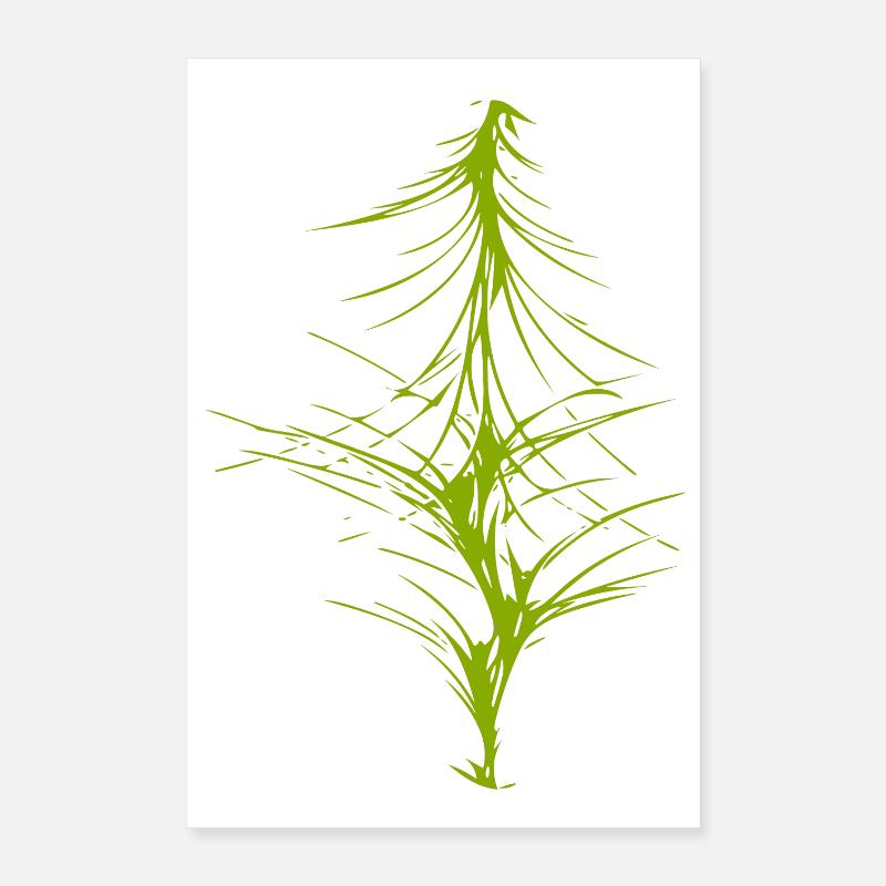 Image abstraite / vert / motif / ligne Poster 40 x 60 cm