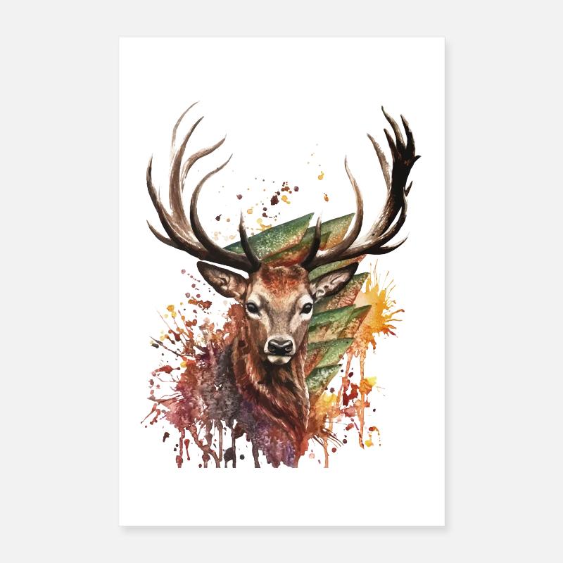Hirsch Designe Poster 40x60 cm