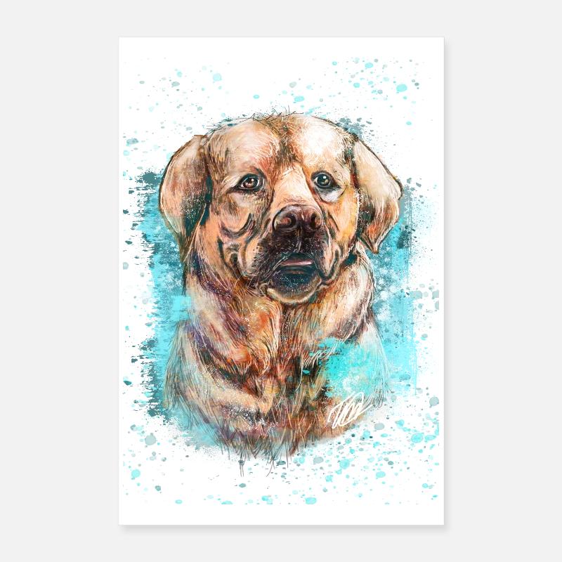 Labrador Hund. Poster 40x60 cm