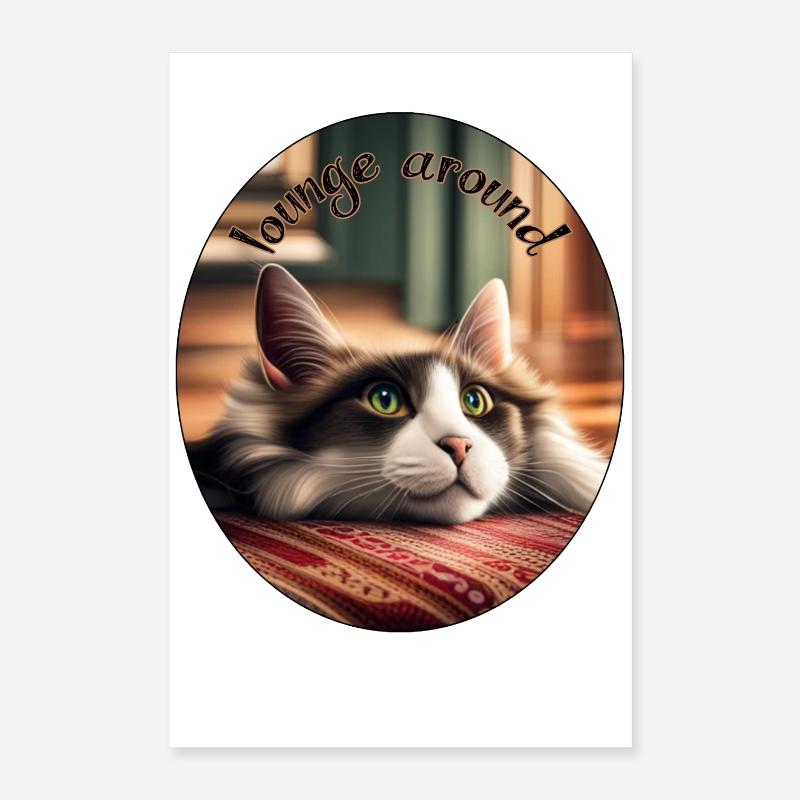 Cat rest in the warm light Poster 16" x 24" (40x60 cm)