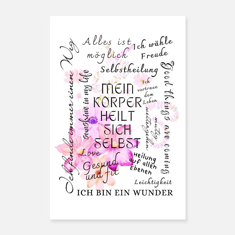 Motivation de guérison Poster 40 x 60 cm