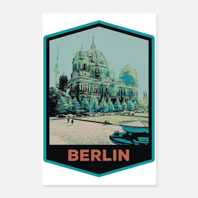 Illustration Dôme de la cathédrale de Berlin Poster 40 x 60 cm