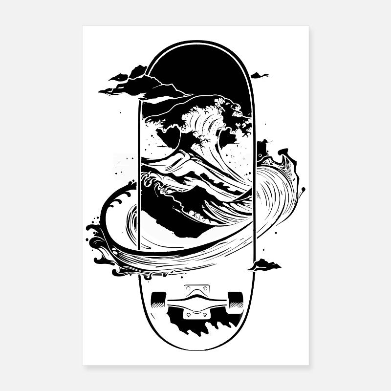 Graphismes de skateboard Poster 40 x 60 cm