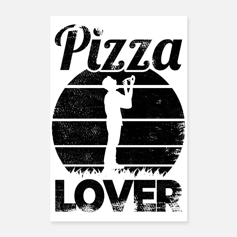 Amateurs de pizza Poster 40 x 60 cm