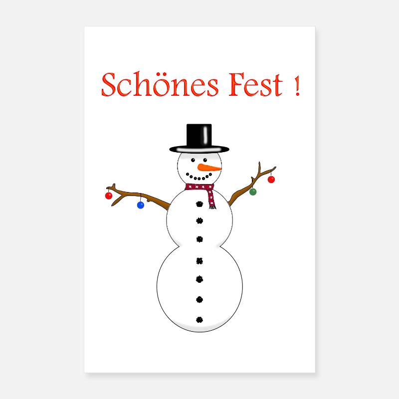 Snowman beautiful feast Poster 16" x 24" (40x60 cm)