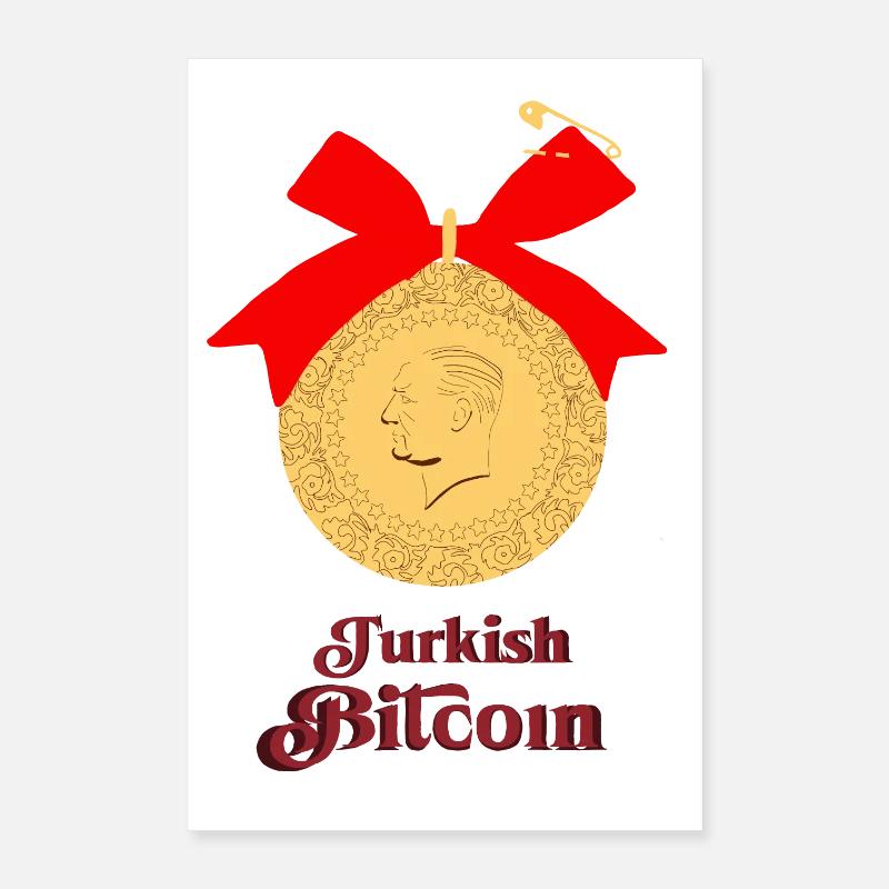 Türkischer Bitcoin Poster 40x60 cm