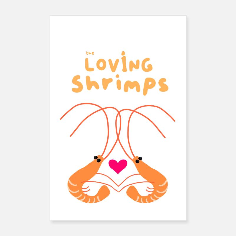 Garnelen zu zweit Poster 40x60 cm