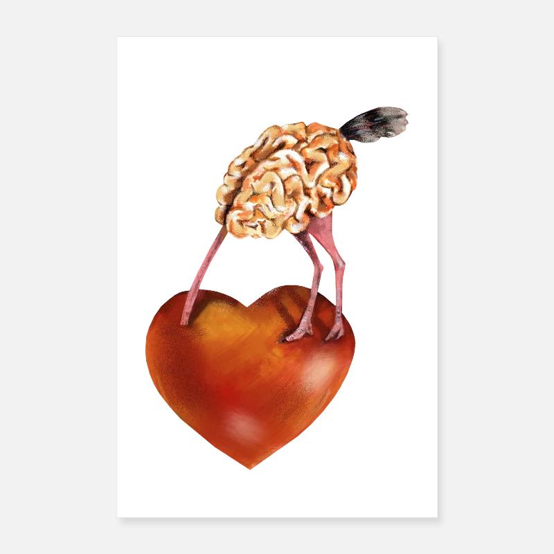 Brain and heart Poster 16" x 24" (40x60 cm)