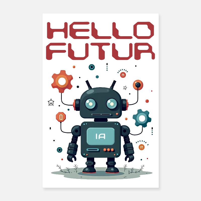 Hallo Future Character von Helfspawn Poster 40x60 cm