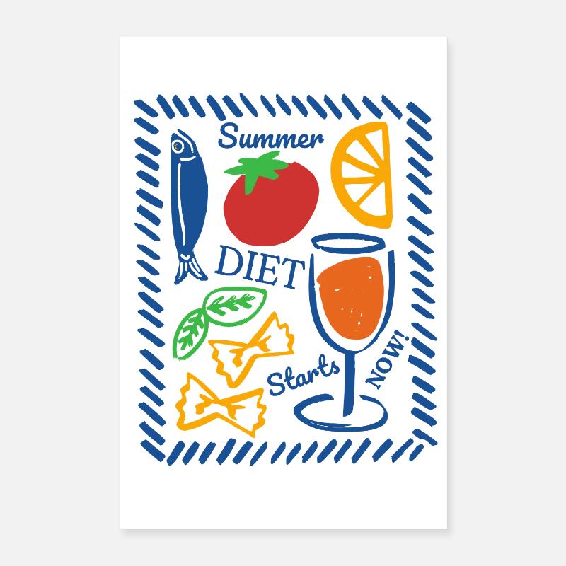 Die Sommerdiät beginnt jetzt Poster 40x60 cm