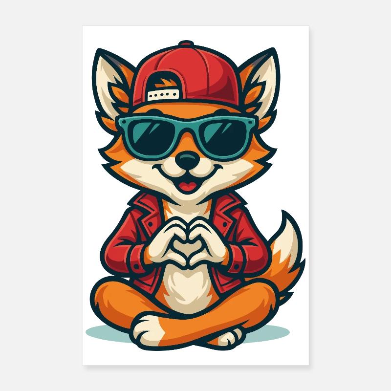 Foxy Love Vibes Poster 40 x 60 cm