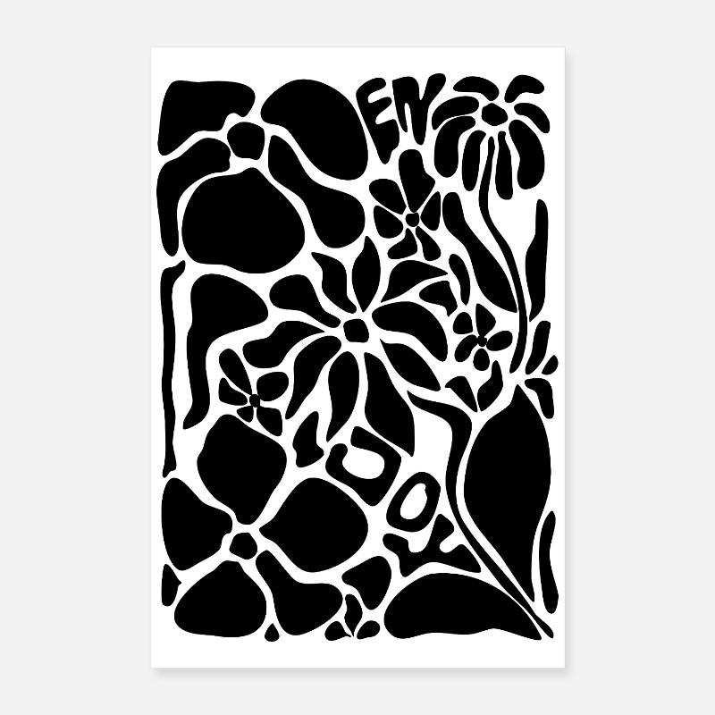 Abstract Flowers - Enjoy Poster 16" x 24" (40x60 cm)