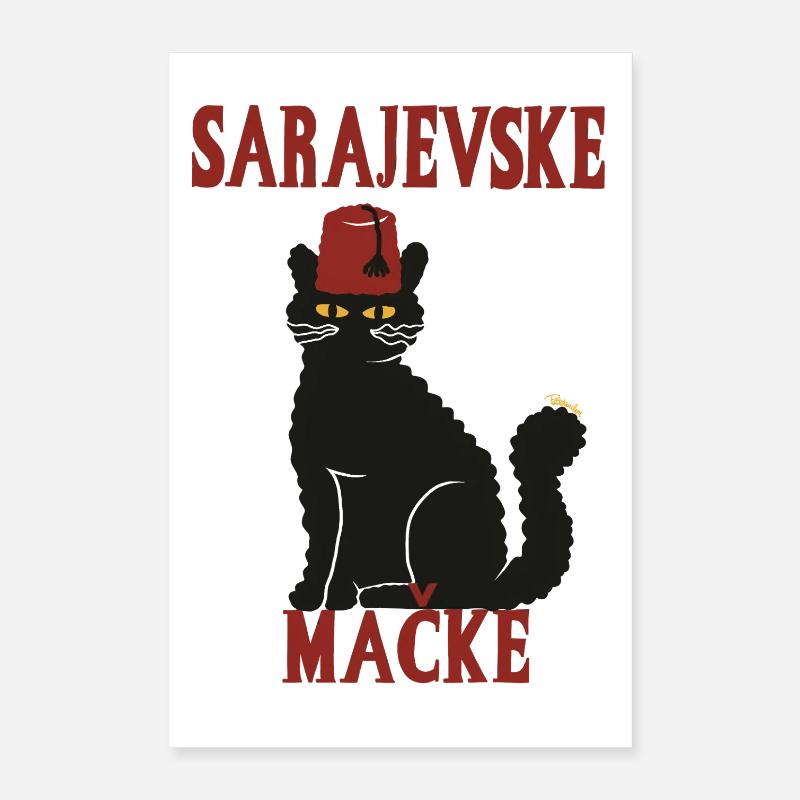Katze Sarajevo Fez Poster 40x60 cm