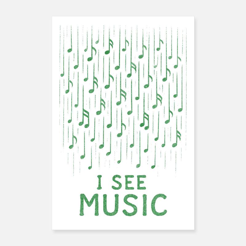 I See Music: Abstrakter Notenregen Poster 40x60 cm