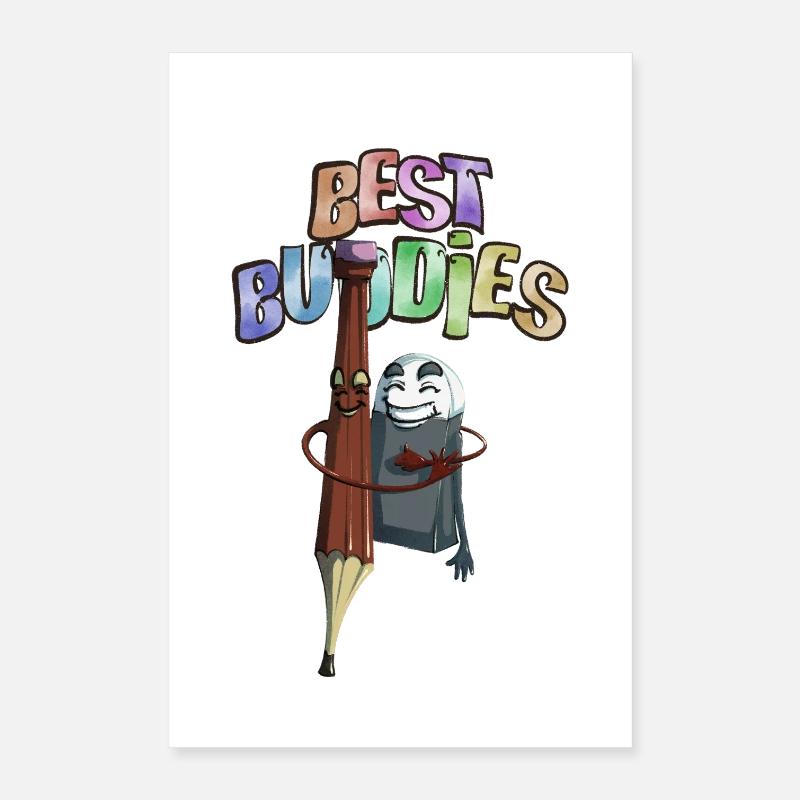 Best Friends Radierstift Poster 40x60 cm