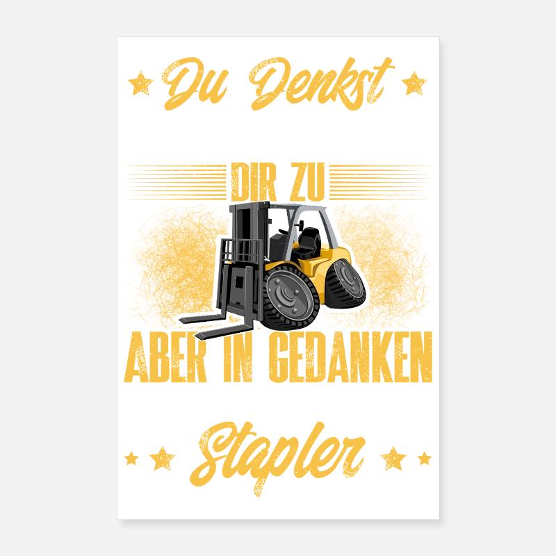 Conducteur de chariot élévateur Poster 40 x 60 cm