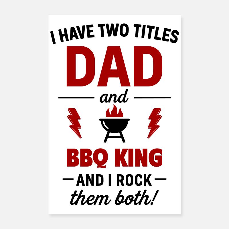 Papa Grillkönig Two titles Poster 16" x 24" (40x60 cm)