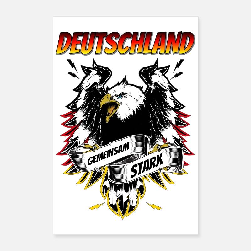 Germany Strong Together Eagles Poster 16" x 24" (40x60 cm)