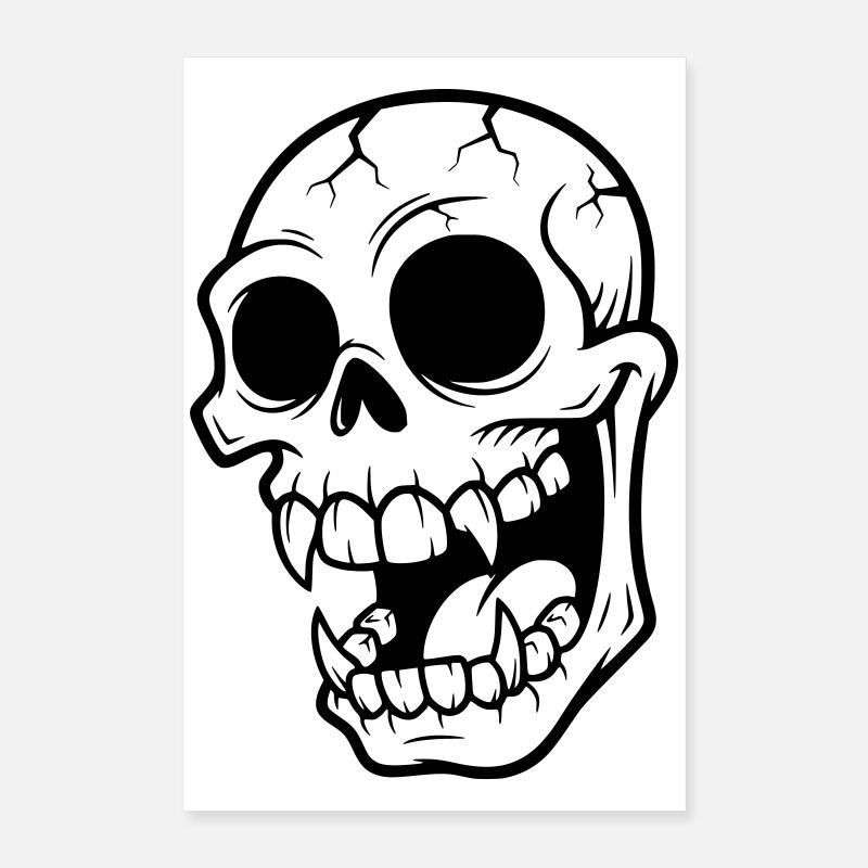Mad Vampire Skull Poster 16" x 24" (40x60 cm)