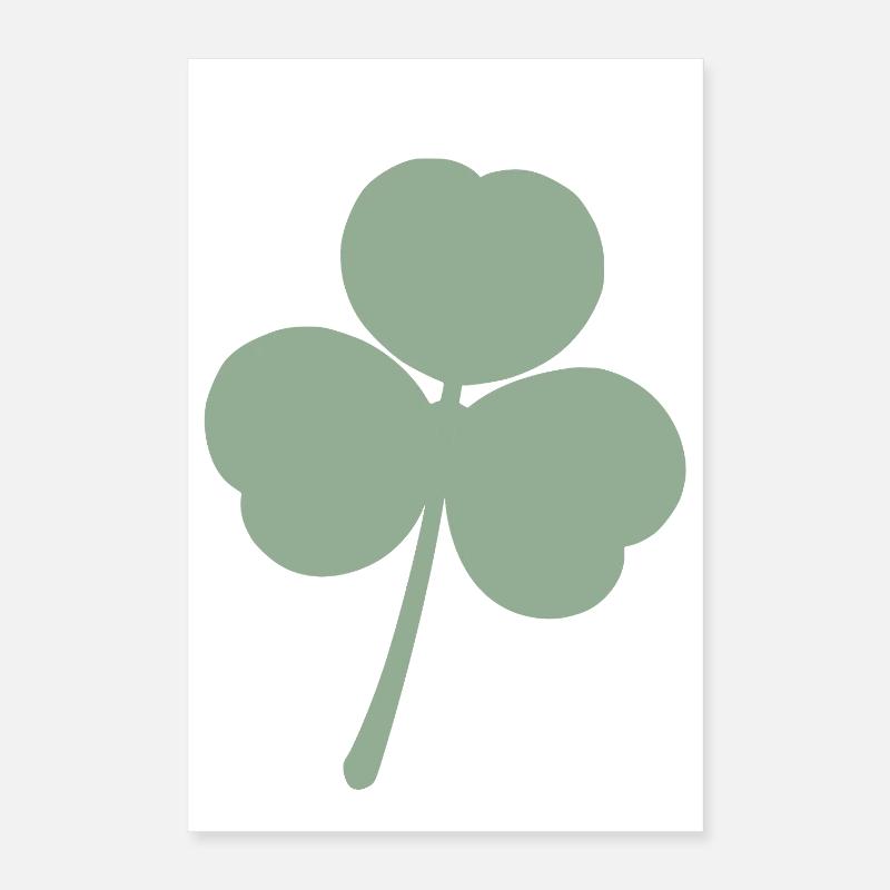 Trèfle vert clair Poster 40 x 60 cm