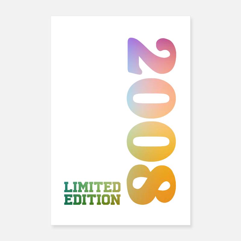 18e anniversaire Édition Limitée Cadeau Dix-Huit Poster 40 x 60 cm