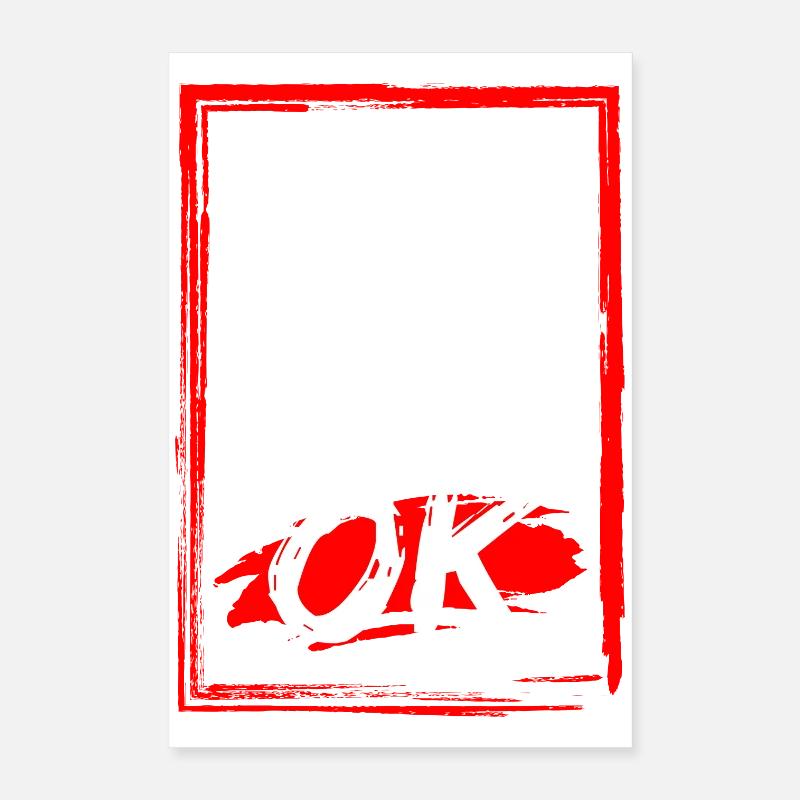 Bestätigendes Muster mit energischem Stil Poster 40x60 cm