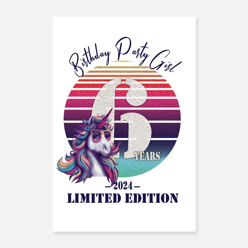 Birthday Boy Édition limitée de 6 ans Poster 40 x 60 cm