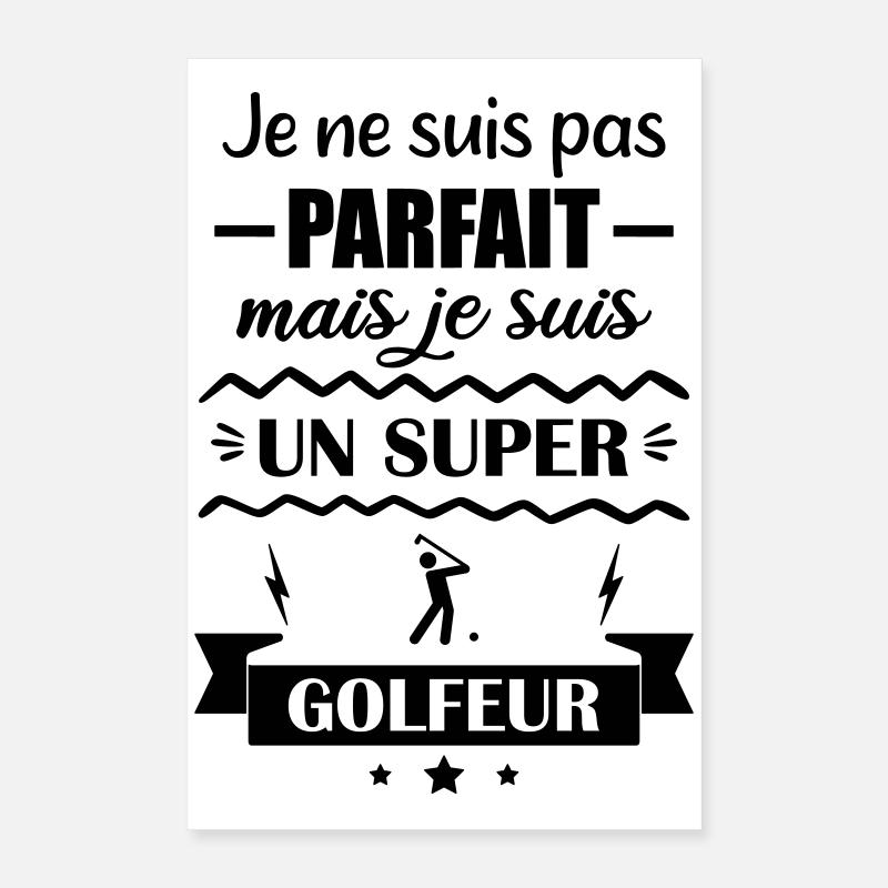 Super Golfer Passion Green Golf Poster 40x60 cm