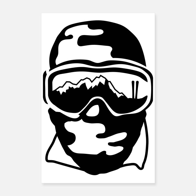 Skibrille Poster 40x60 cm