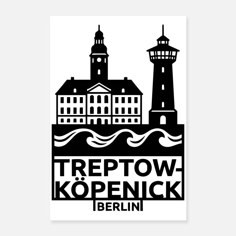 treptow köpenick silhouette berlin Poster 40x60 cm
