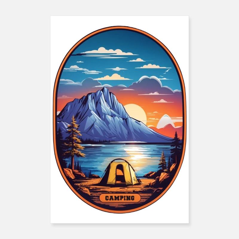 Camping Zeit Poster 40x60 cm