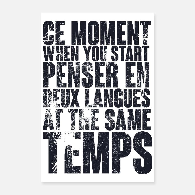 COOL QUOTE FOR MULTILINGUALS, bilingual Poster 16" x 24" (40x60 cm)