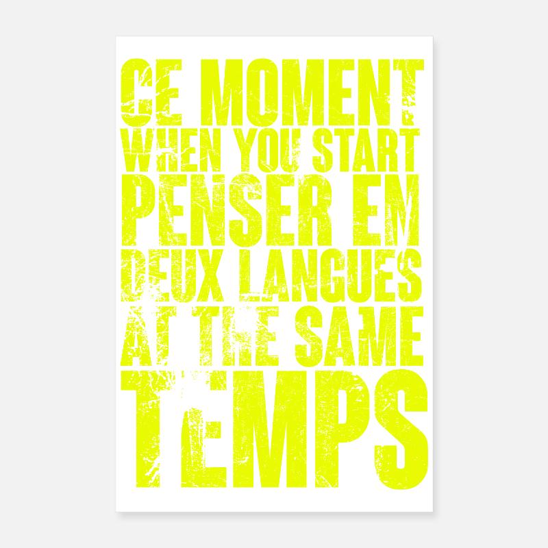 DICTON COOL POUR LES MULTILINGUES, LES INTERNATIONAUX Poster 40 x 60 cm