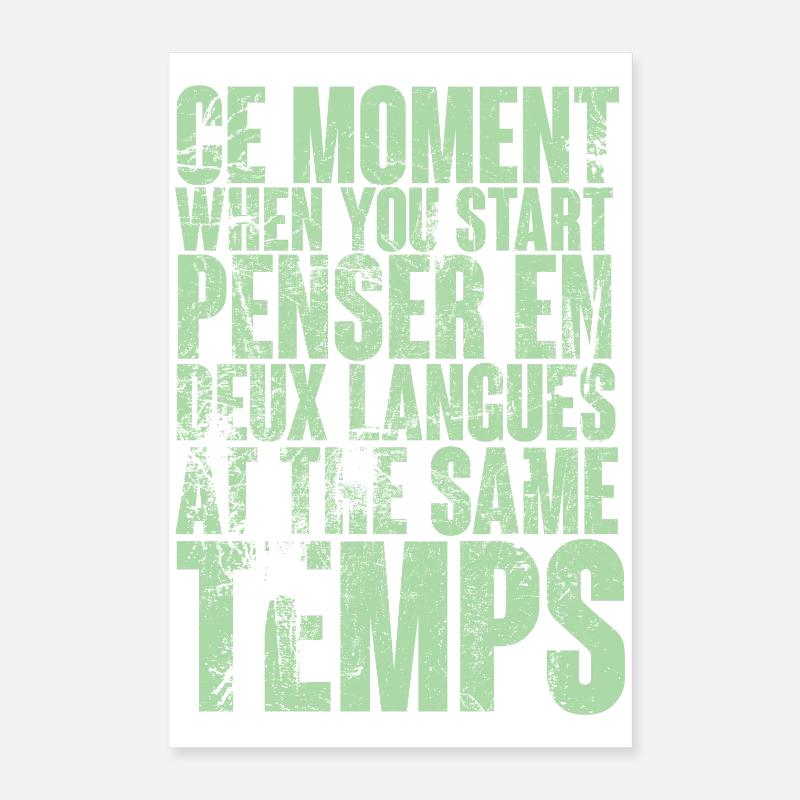 DICTON COOL POUR LES MULTILINGUES, LES INTERNATIONAUX Poster 40 x 60 cm