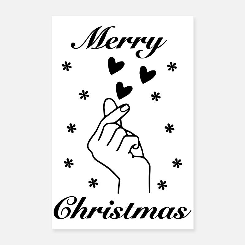 J’aime Joyeux Noël – Déclaration de Noël Poster 40 x 60 cm