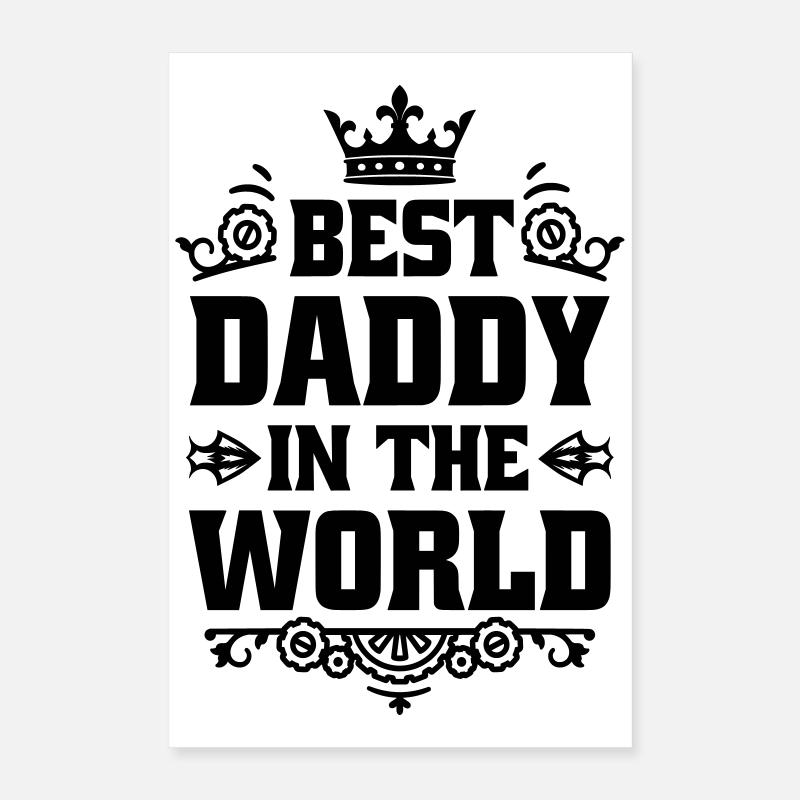 Bester Papa der Welt Geschenk  Krone Best Daddy Poster 40x60 cm