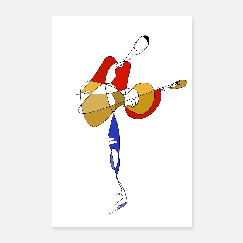 Gitarrist Poster 40x60 cm