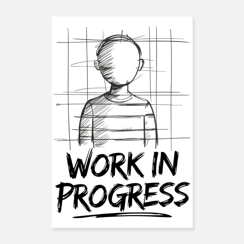 Work in Progress – Unfinished Art Poster 16" x 24" (40x60 cm)