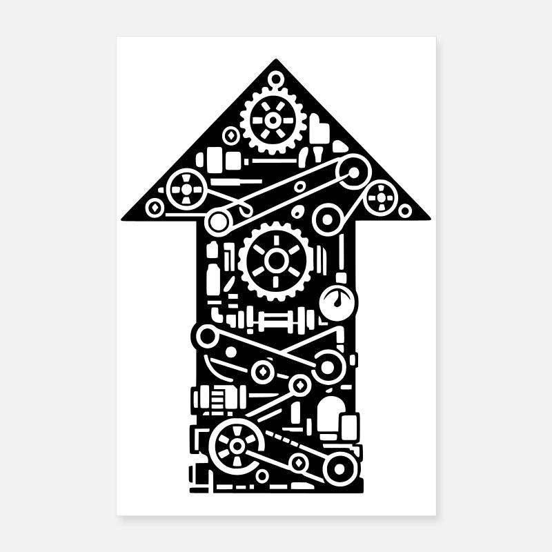 Technologie des machines Pfeil Poster 40 x 60 cm