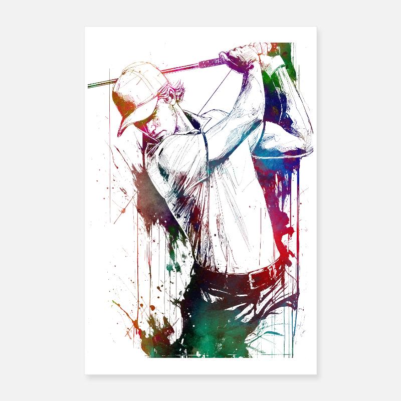 Joueur de golf #golf Poster 40 x 60 cm