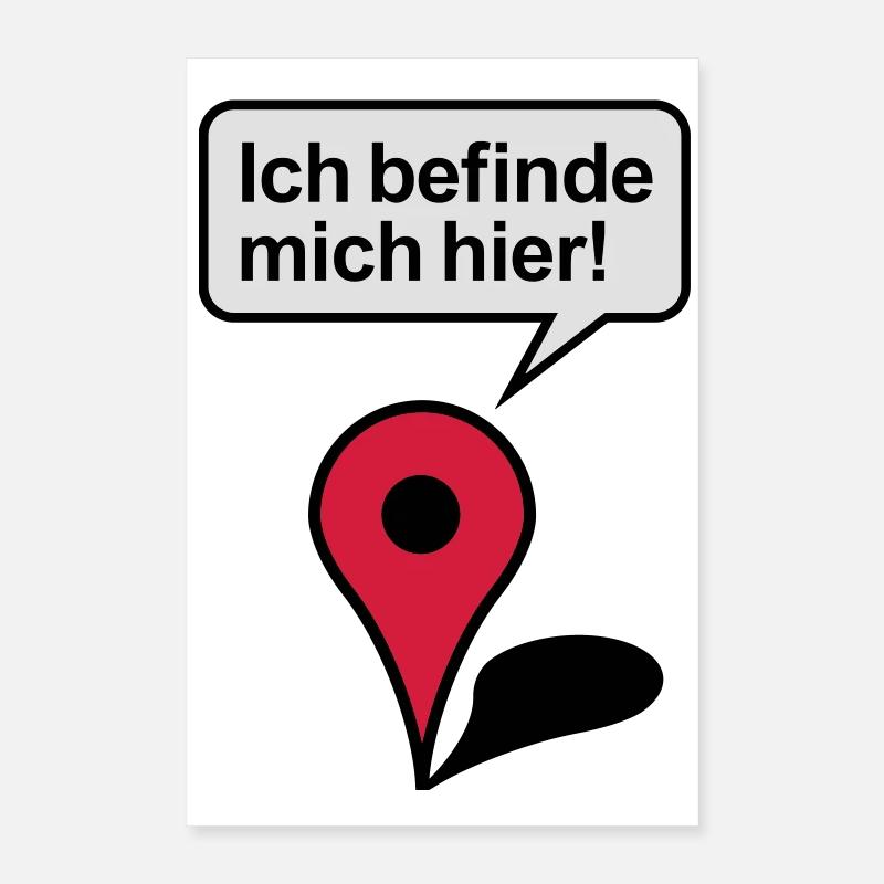 Ich befinde mich hier Google Maps Poster 40x60 cm