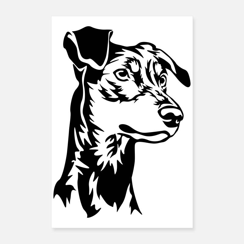 German pinscher head Poster 16" x 24" (40x60 cm)